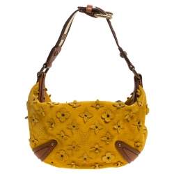 Pre Owned حقيبة لوي فيتون اوناته إصدار محدود فلورز سويدي مونوغرامي صفراء PM