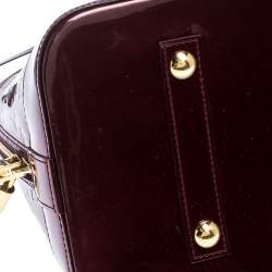 Pre Owned Louis Vuitton Amarante Monogram Vernis Alma GM Bag