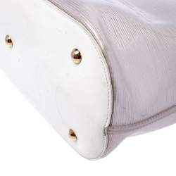 Pre Owned حقيبة لوي فيتون فينيل إيبي بلاج لاغون باي بيضا ء GM