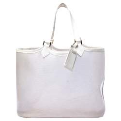 Pre Owned حقيبة لوي فيتون فينيل إيبي بلاج لاغون باي بيضاء GM