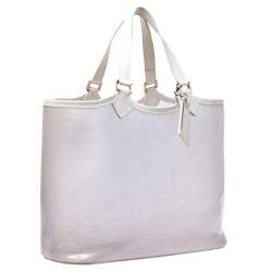 Pre Owned حقيبة لوي فيتون فينيل إيبي بلاج لاغون باي بيضاء GM