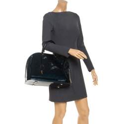 Pre Owned Louis Vuitton Blue Nuit Monogram Vernis Alma GM Bag