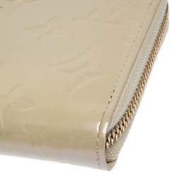 Louis Vuitton Beige Monogram Vernis Zippy Wallet
