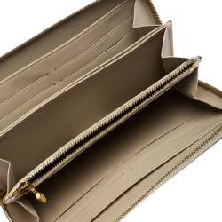 Louis Vuitton Beige Monogram Vernis Zippy Wallet