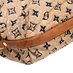 Pre Owned Louis Vuitton Tan Monogram Nylon Limited Edition Bulles MM Bag
