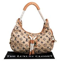 Pre Owned Louis Vuitton Tan Monogram Nylon Limited Edition Bulles MM Bag