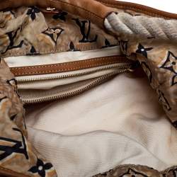 Pre Owned Louis Vuitton Tan Monogram Nylon Limited Edition Bulles MM Bag