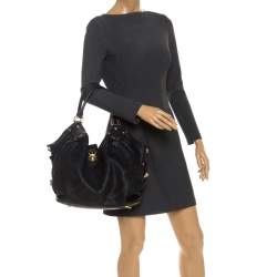 مملوكة مسبقًا حقيبة لوي فيتون L جلد ماهينا مونوغرامي سوداء