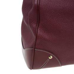 Pre Owned حقيبة توت لوي فيتون لي ماجيستوه سولهالي جلد حمراء