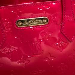 Pre Owned Louis Vuitton Rose Pop Vernis Wilshire PM Bag