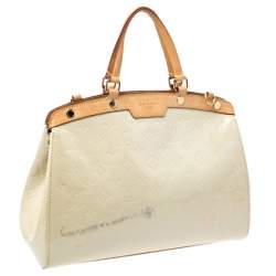 Pre Owned حقيبة لوي فيتون بريه فيرنيه مونوغرامي أبيض لؤلؤي MM