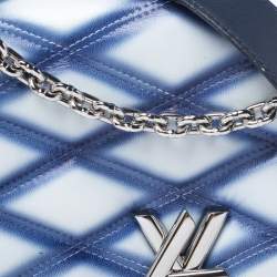 Louis Vuitton Blue/White Quilted Lambskin Leather GO-14 Malletage PM Bag