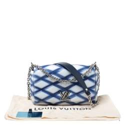 Louis Vuitton Blue/White Quilted Lambskin Leather GO-14 Malletage PM Bag