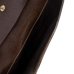 Gucci Brown/Beige GG Canvas Web Eyelet Flap Wallet