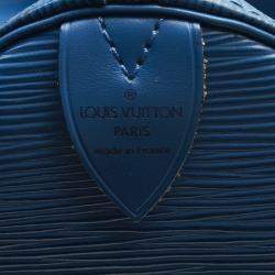 Pre Owned Louis Vuitton Toledo Blue Epi Leather Keepall 50 Bag