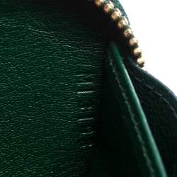 مملوكة مسبقًا محفظة لوي فيتون زيبي جلد نعام خضراء