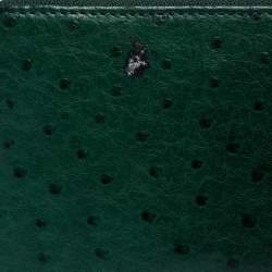 مملوكة مسبقًا محفظة لوي فيتون زيبي جلد نعام خضراء