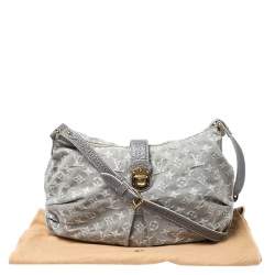 Pre Owned Louis Vuitton Grey Monogram Denim Slightly Bag
