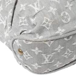 Pre Owned Louis Vuitton Grey Monogram Denim Slightly Bag