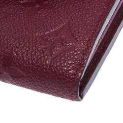 Louis Vuitton Maroon  Monogram Empreinte Leather Sarah Wallet 