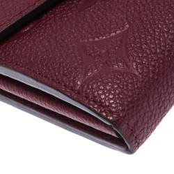 Louis Vuitton Maroon  Monogram Empreinte Leather Sarah Wallet 