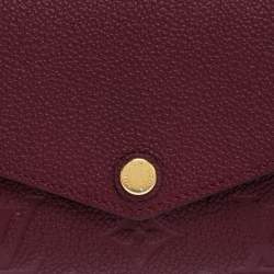 Louis Vuitton Maroon  Monogram Empreinte Leather Sarah Wallet 