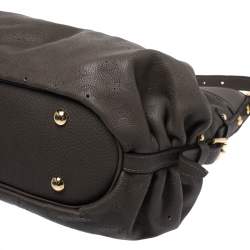 Pre Owned حقيبة لوي فيتون جلد Mahina مونوغرامية Gris Elephant XS