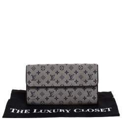 Louis Vuitton Blue Monogram MIni Lin Canvas Porte Tresor International Wallet 