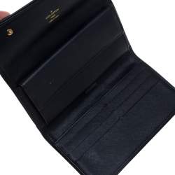 Louis Vuitton Blue Monogram MIni Lin Canvas Porte Tresor International Wallet 