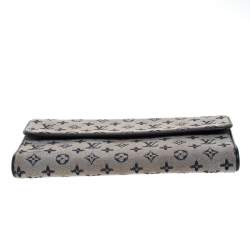 Louis Vuitton Blue Monogram MIni Lin Canvas Porte Tresor International Wallet 