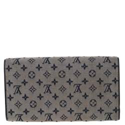 Louis Vuitton Blue Monogram MIni Lin Canvas Porte Tresor International Wallet 