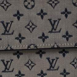 Louis Vuitton Blue Monogram MIni Lin Canvas Porte Tresor International Wallet 