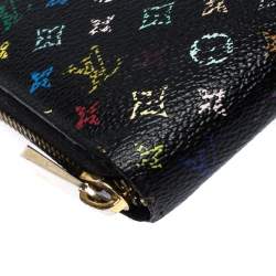 Louis Vuitton Black Multicolore Monogram Canvas Zippy Wallet
