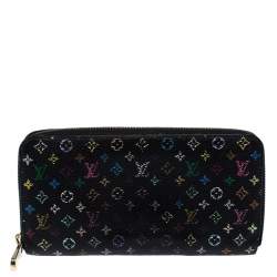 Louis Vuitton Black Multicolore Monogram Canvas Zippy Wallet