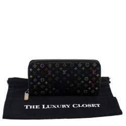 Louis Vuitton Black Multicolore Monogram Canvas Zippy Wallet
