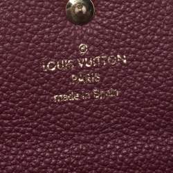 Louis Vuitton Maroon  Monogram Empreinte Leather Sarah Wallet 