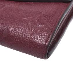 Louis Vuitton Maroon  Monogram Empreinte Leather Sarah Wallet 