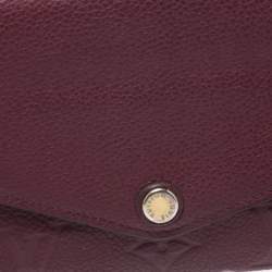 Louis Vuitton Maroon  Monogram Empreinte Leather Sarah Wallet 