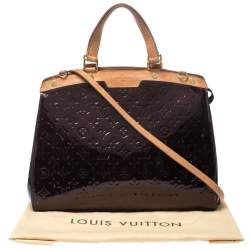 Pre Owned Louis Vuitton Amarante Monogram Vernis Brea GM Bag