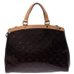 Pre Owned Louis Vuitton Amarante Monogram Vernis Brea GM Bag