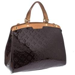 Pre Owned Louis Vuitton Amarante Monogram Vernis Brea GM Bag