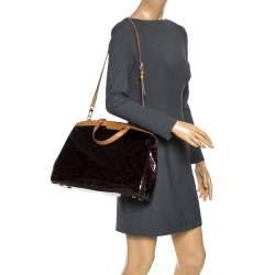 Pre Owned Louis Vuitton Amarante Monogram Vernis Brea GM Bag