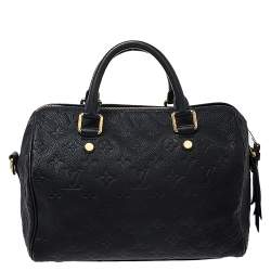 Pre Owned Louis Vuitton Blue Infini Monogram Empreinte Leather Speedy Bandouliere 25 Bag