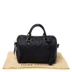 Pre Owned Louis Vuitton Blue Infini Monogram Empreinte Leather Speedy Bandouliere 25 Bag