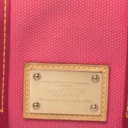 Pre Owned Louis Vuitton Pink Canvas Antigua Sac Rabat Bag