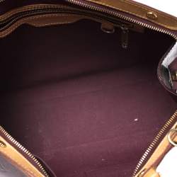 Pre Owned Louis Vuitton Rouge Fauviste Monogram Vernis Brea MM Bag