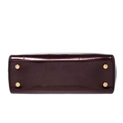 Pre Owned Louis Vuitton Rouge Fauviste Monogram Vernis Brea MM Bag