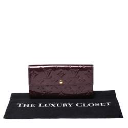 Louis Vuitton Rouge Fauviste Monogram Vernis Sarah Continental Wallet