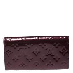 Louis Vuitton Rouge Fauviste Monogram Vernis Sarah Continental Wallet