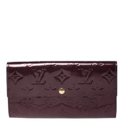 Louis Vuitton Rouge Fauviste Monogram Vernis Sarah Continental Wallet